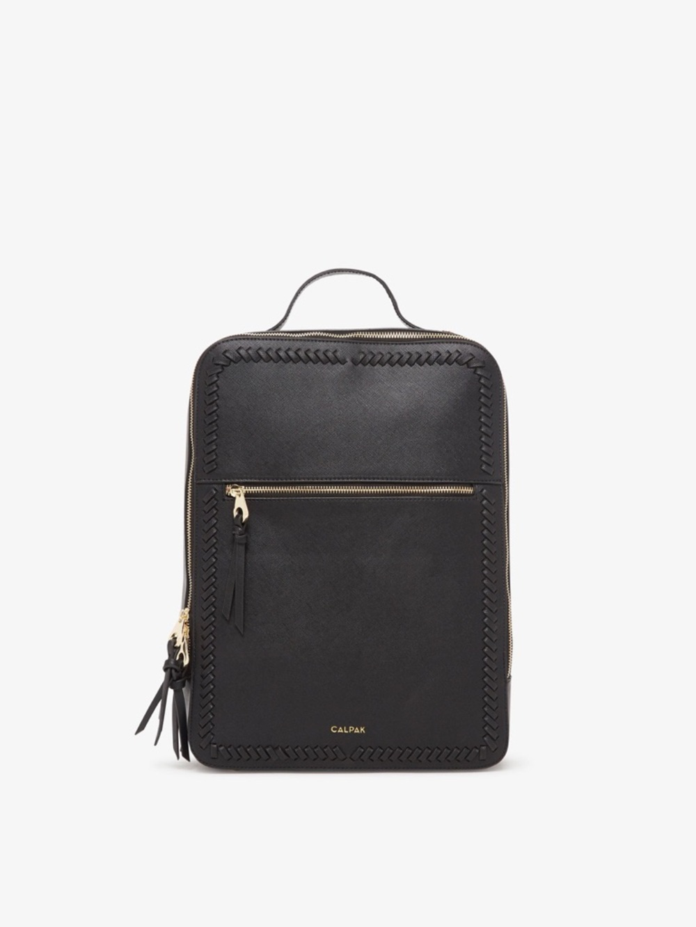 Calpak Black Backpack with Gold Accents